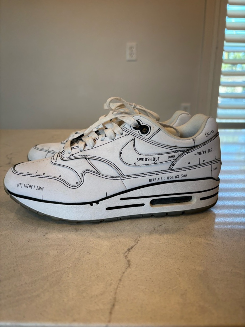Nike Air Max 1 "Tinker Schematic" Men's 5/Women's 6..5